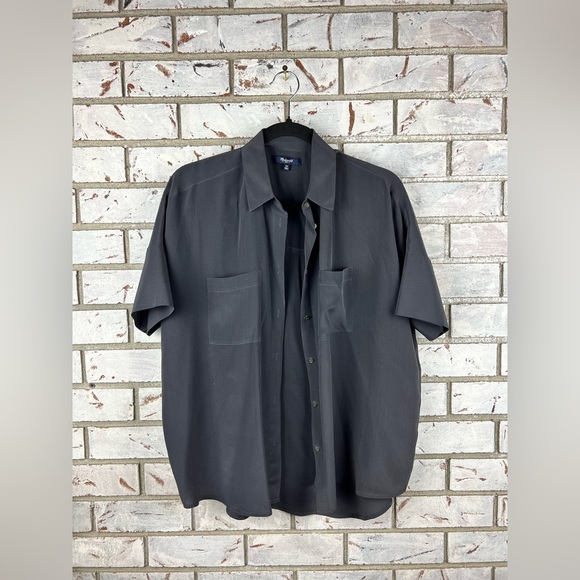 Madewell | Silk Courier Shirt - Picture 4 of 13